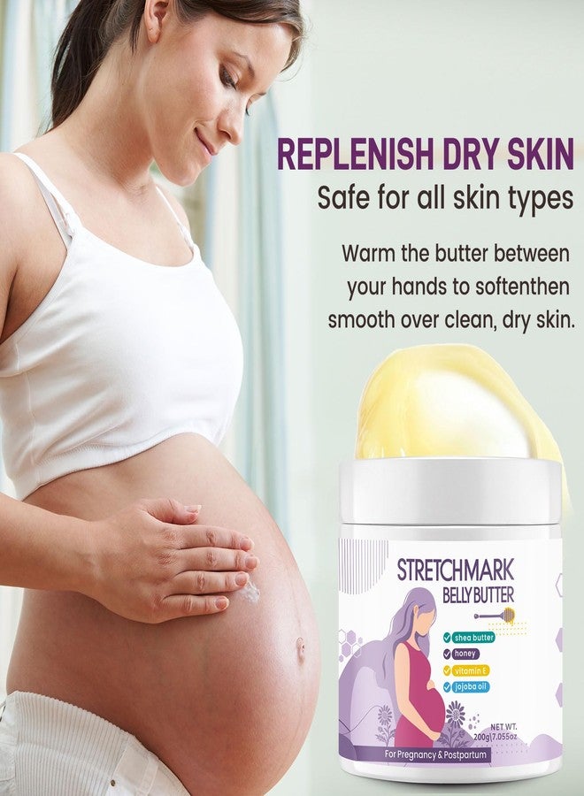 AOAO Stretch Mark Butter for Pregnancy | Body Balm for Women with Shea Butter & Vitamin E | Paraben-Free Formula for Scars & Stretch Mark Repair | Belly Butter for Pregnant Women (Shea Butter_1) - Image 2